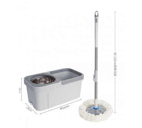 Швабра-ведро, лентяйка с отжимом (круглая) (SHVBR-33) // [004] // [108] (24 шт/ящ)