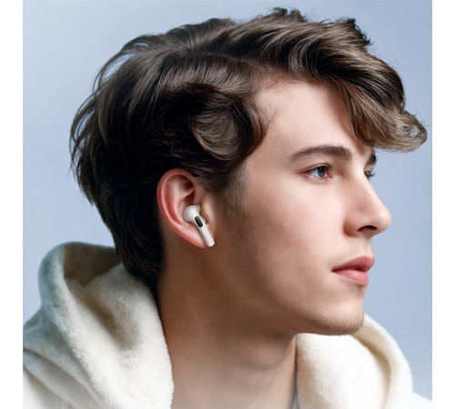 Бездротові навушники TWS BOROFONE BW76 Brocade, touch screen, ANC, Champagne White (6941991114236)