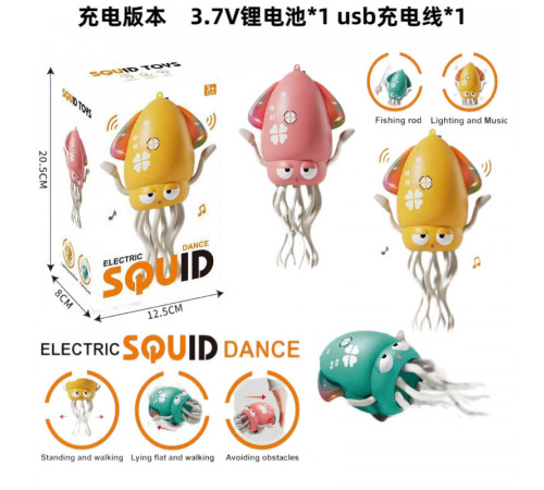 РАСПРОДАЖА Игрушка "Танцующий осьминог" (158-21C) (аккумулятор) // [602] // [108] (36 шт/ящ)