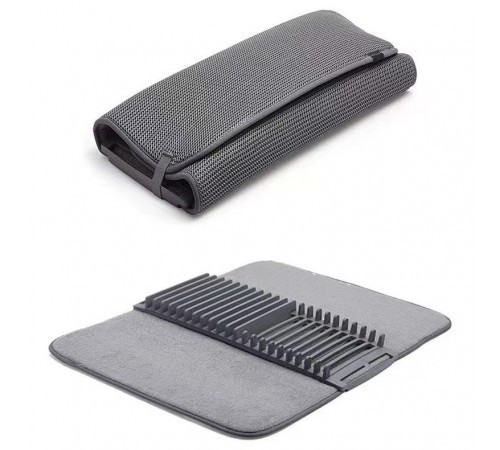 Коврик для сушки посуды (60/45см) (СЕРЫЙ) // [108] (30 шт/ящ)