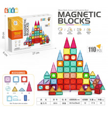 НЕТУ Детский конструктор (D018) магнитные блоки (110 деталей) // [101] (12 шт/ящ)