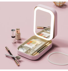 НЕТУ Багатофункціональний косметичний бокс для макіяжу з LED дзеркалом (720) (Рожевий) // [101] (50 шт/ящ)