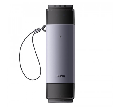 USB-хаб Baseus Lite Series USB-A & Type-C  to SD/TF Card Reader  Grey (WKQX060113)