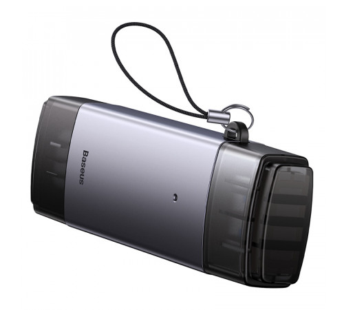 USB-хаб Baseus Lite Series USB-A & Type-C  to SD/TF Card Reader  Grey (WKQX060113)