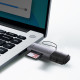 USB-хаб Baseus Lite Series USB-A & Type-C  to SD/TF Card Reader  Grey (WKQX060113)