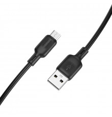 Кабель BOROFONE BX113 Lenny silicone charging data cable Micro(L=2M) Black (6941991115493)