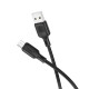 Кабель BOROFONE BX113 Lenny silicone charging data cable Micro(L=2M) Black (6941991115493)
