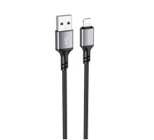 Кабель BOROFONE BX83 iP Famous silicone charging data cable Black (6974443386356)