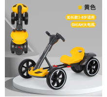 Машина складная (HL-B6) ((С пультом упр.) (аккум.6V 4.5A) (6км.ч,) (6,5 кг) (до 50кг) (3-8 лет)) (Ш54*Д86*В48,5) (ЖЁЛТАЯ) // [702] (1 шт/ящ)