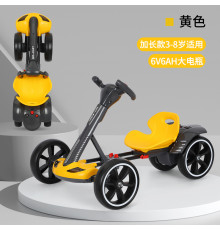 Машина складная (HL-B6) ((С пультом упр.) (аккум.6V 4.5A) (6км.ч,) (6,5 кг) (до 50кг) (3-8 лет)) (Ш54*Д86*В48,5) (ЖЁЛТАЯ) // [702] (1 шт/ящ)