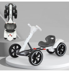 Машина складная (HL-B6) ((С пультом упр.) (аккум.6V 4.5A) (6км.ч,) (6,5 кг) (до 50кг) (3-8 лет)) (Ш54*Д86*В48,5) (БЕЛАЯ) // [702] (1 шт/ящ)