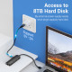 USB-хаб Vention USB-C to USB 3.0*3/RJ45/Micro-B HUB 0.15M Black ABS Type (TGPBB)