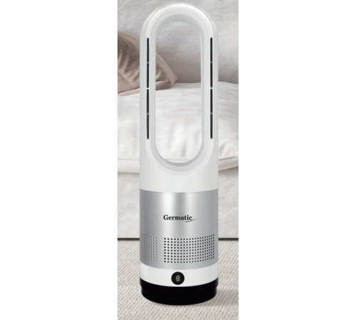 Напольный куллер/вентилятор Germatic БЕЗЛОПОСТНОЙ (AM-018JR) (Зима-лето, LED, 1200W, сенсор, пульт ДУ, автоповорот 80°)  // [108] (4 шт/ящ)