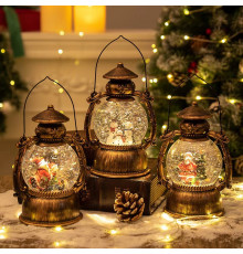 НЕТУ Новогодний снежный светильник-декор LED "Фонарь-Пони" (HC-Q057) (8 рождест. треков, USB-кабель, 14x11x20см, Батар. AA*3) // [309] (12 шт/ящ)