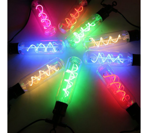 Гирлянда "Удлиннёные лампы спираль" (SFK-48) (Уличная, 220V) // [602] (20 шт/ящ)