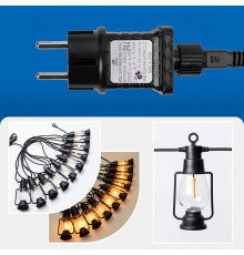 Гирлянда "Лампы подвесные" (SFK-49) (Уличная, 220V, тёплый цвет) // [602] (20 шт/ящ)