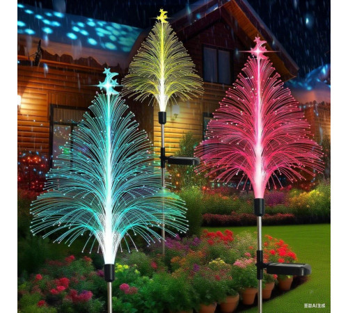 НЕТУ Садовый светильник "Ёлка" (SFK-45) (солн.панель, КОМПЛЕКТ из 2х штук) // [602] (50 компл. или 100 шт в ящ)