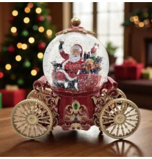 Снежный шар "Карета" с автоподдувом, LED и музыкой (SH2501) // [101N] (10 шт/ящ)