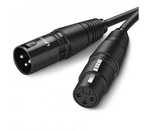 Аудіокабель UGREEN AV130 Cannon Male to Female Microphone Extension Audio Cable 3m (Black)(UGR-20711) (UGR-20711)