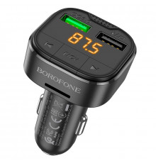 АЗП з FM-модулятором BOROFONE BC43 Flash QC3.0 car BT FM transmitter 18W Black (6974443387223)