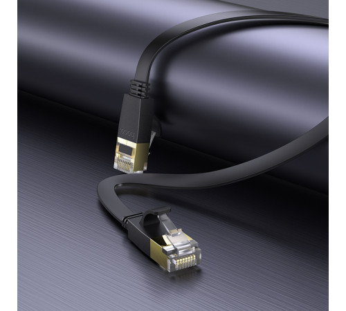 Мережевий кабель HOCO US07 General pure copper flat network cable(L=20M) Black (6931474780720)