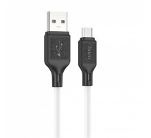 Кабель HOCO X90 Cool silicone charging data cable for Micro White (6931474788436)