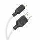 Кабель HOCO X90 Cool silicone charging data cable for Micro White (6931474788436)