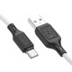 Кабель HOCO X90 Cool silicone charging data cable for Type-C White (6931474788450)