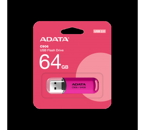 Флеш-накопичувач ADATA USB 2.0 C906 64Gb Purple Pink (AC906-64G-RPP)