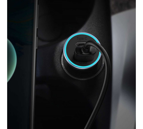 Автомобільний зарядний пристрій Baseus Golden Contactor Pro Dual Car Charger U+C 40W (With Cable Type-C/ iP 1m) Dark Grey (TZCCJD-B0G)