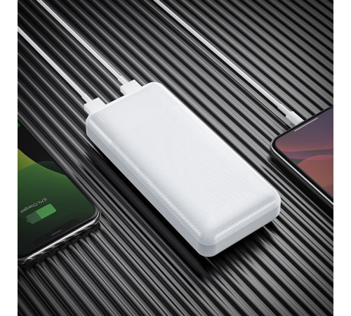Зовнішній акумулятор HOCO J72 Easy travel power bank(10000mAh) White (6931474738387)