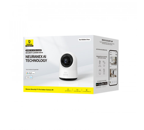 IP-камера відеоспостереження Baseus Security P1 Pro Indoor Camera 3K White (Adapter Not Included) (S0TV022130)