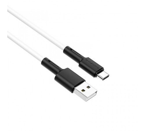 Кабель BOROFONE BX31 USB to Type-C 3A, 1m, silicone, TPE connectors, White (6931474710406)