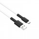 Кабель BOROFONE BX31 USB to Type-C 3A, 1m, silicone, TPE connectors, White (6931474710406)