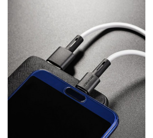 Кабель BOROFONE BX31 USB to Type-C 3A, 1m, silicone, TPE connectors, White (6931474710406)