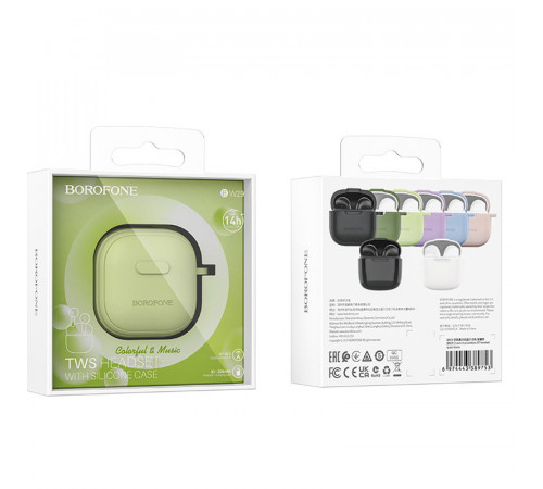 Бездротові навушники TWS BOROFONE BW29 Charm Lemon Green (6974443389791)