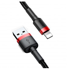 Кабель Baseus Cafule Cable USB 2.4A 0.5m Red+Black (CALKLF-A19)