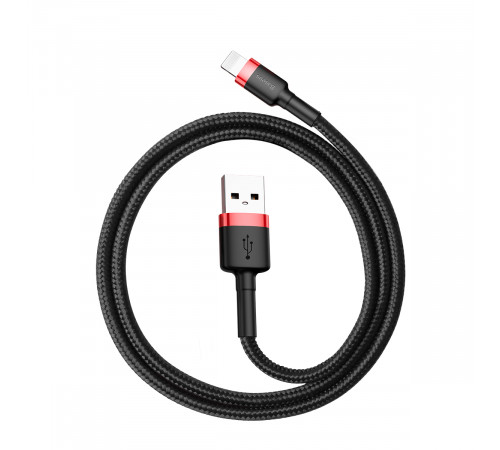 Кабель Baseus Cafule Cable USB For Lightning 2.4A 0.5m Red+Black (CALKLF-A19)