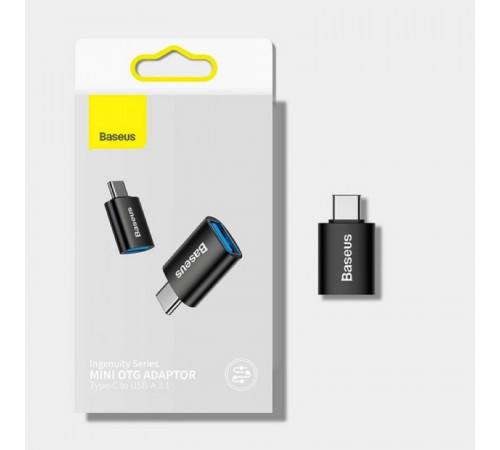 Адаптер Baseus Ingenuity Series Mini OTG Adaptor Type-C to USB-A 3.1 Blue (ZJJQ000003)