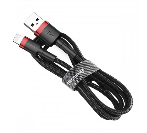 Кабель Baseus Cafule Cable USB For Lightning 2.4A 1m Red+Black (CALKLF-B19)