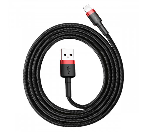 Кабель Baseus Cafule Cable USB For Lightning 2.4A 1m Red+Black (CALKLF-B19)