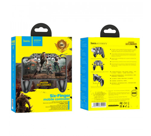 Ігровий контролер для мобільного HOCO GM7 Eagle six finger game controller Black (6931474752925)