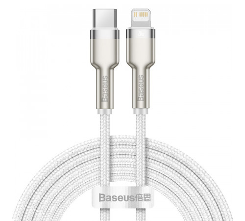 Кабель Baseus Cafule Series Metal Data Cable Type-C to iP PD 20W 2m White (CATLJK-B02)