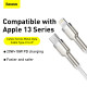 Кабель Baseus Cafule Series Metal Data Cable Type-C to iP PD 20W 2m White (CATLJK-B02)