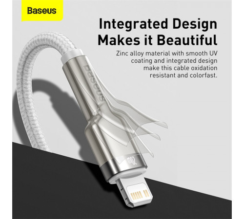 Кабель Baseus Cafule Series Metal Data Cable Type-C to iP PD 20W 2m White (CATLJK-B02)