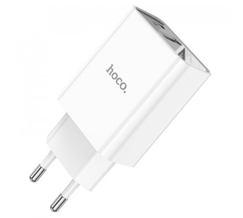 Мережевий зарядний пристрій HOCO C100A PD20W+QC3.0 charger with digital display White (6931474769800)