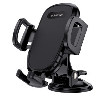 Автотримач для телефона BOROFONE BH37 Route push type suction cup car holder Black (6931474738486)