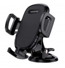 Автотримач для телефона BOROFONE BH37 Route push type suction cup car holder Black (6931474738486)