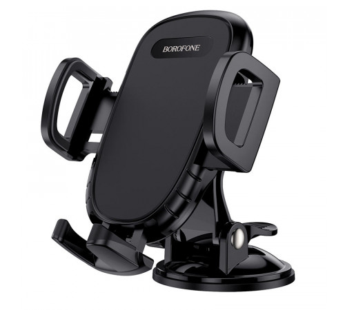 Автотримач для телефона BOROFONE BH37 Route push type suction cup car holder Black (6931474738486)