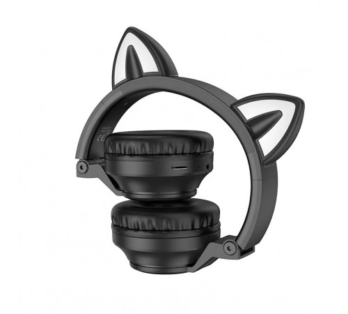 Бездротові накладні навушники BOROFONE BO18 Cat ear BT headphones Black (6974443384949)
